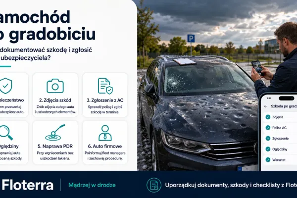 Samochód po gradobiciu: jak udokumentować szkodę i zgłosić ją do ubezpieczyciela?