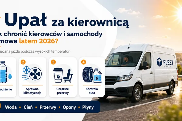 Upał za kierownicą: jak chronić kierowców i samochody firmowe latem 2026?